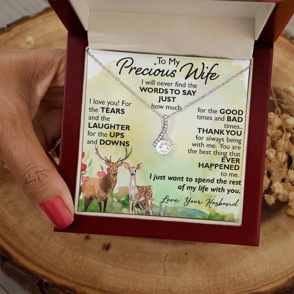 To My Precious Wife Alluring Necklace Upcoming Birthday Gift for Bride, Soulmate (134204584692)