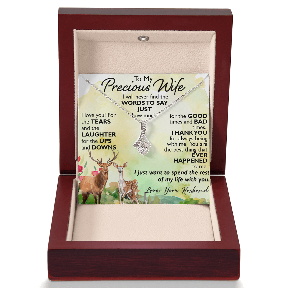 To My Precious Wife Alluring Necklace Upcoming Birthday Gift for Bride, Soulmate (134204584692)