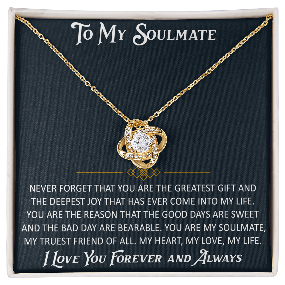 Sentimental Soulmate Love Knot Necklace - Romantic Heartfelt Gifts for Birthday (133603959655)