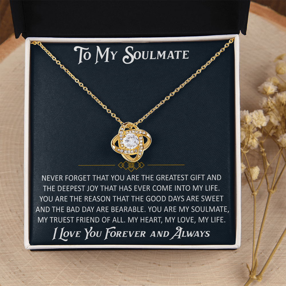 Sentimental Soulmate Love Knot Necklace - Romantic Heartfelt Gifts for Birthday (133603959655)
