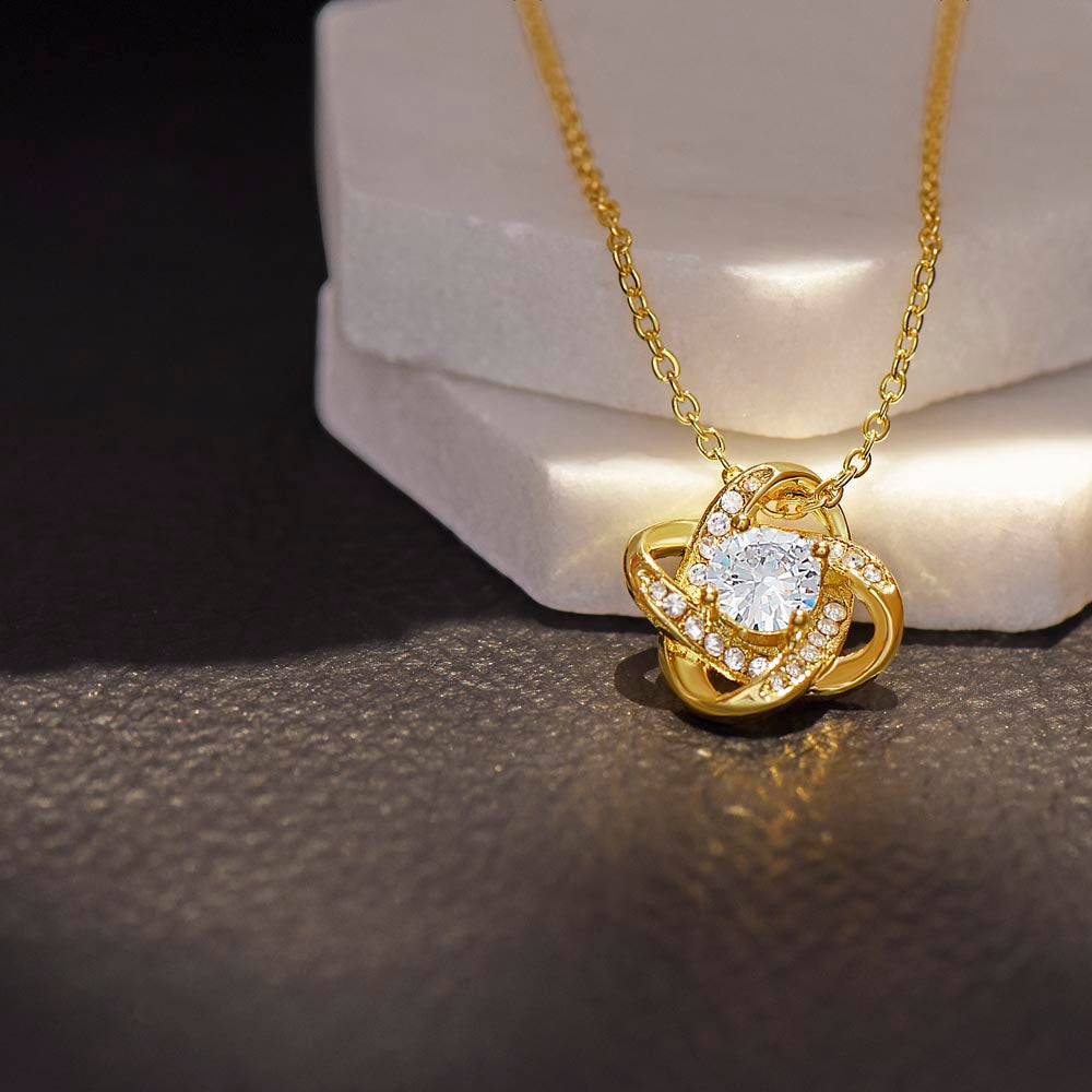 To My Mom Love Knot Necklace Gift from Daughter Son,  Meaningful Birthday Jewelry for Mother, Mama