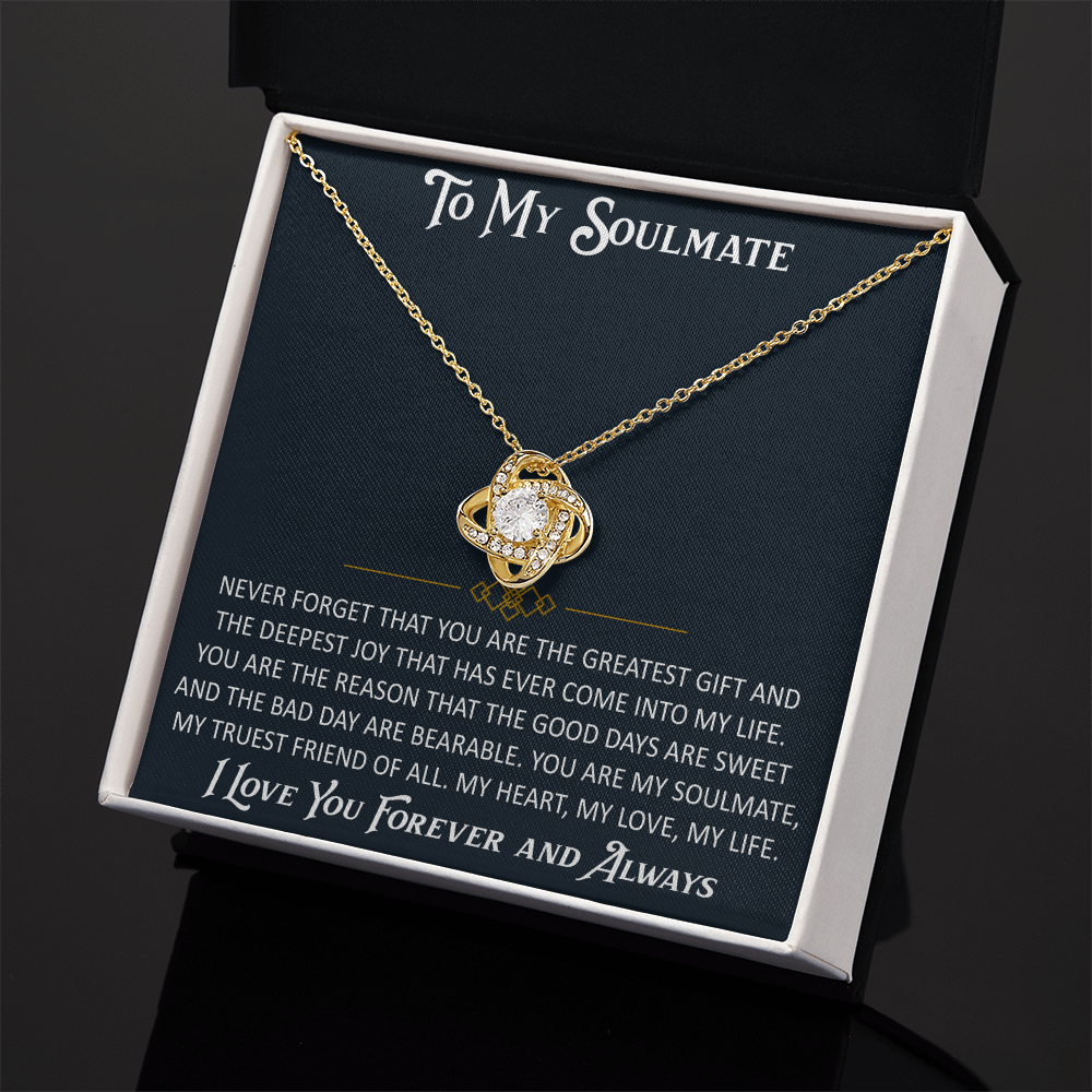Sentimental Soulmate Love Knot Necklace - Romantic Heartfelt Gifts for Birthday (133603959655)