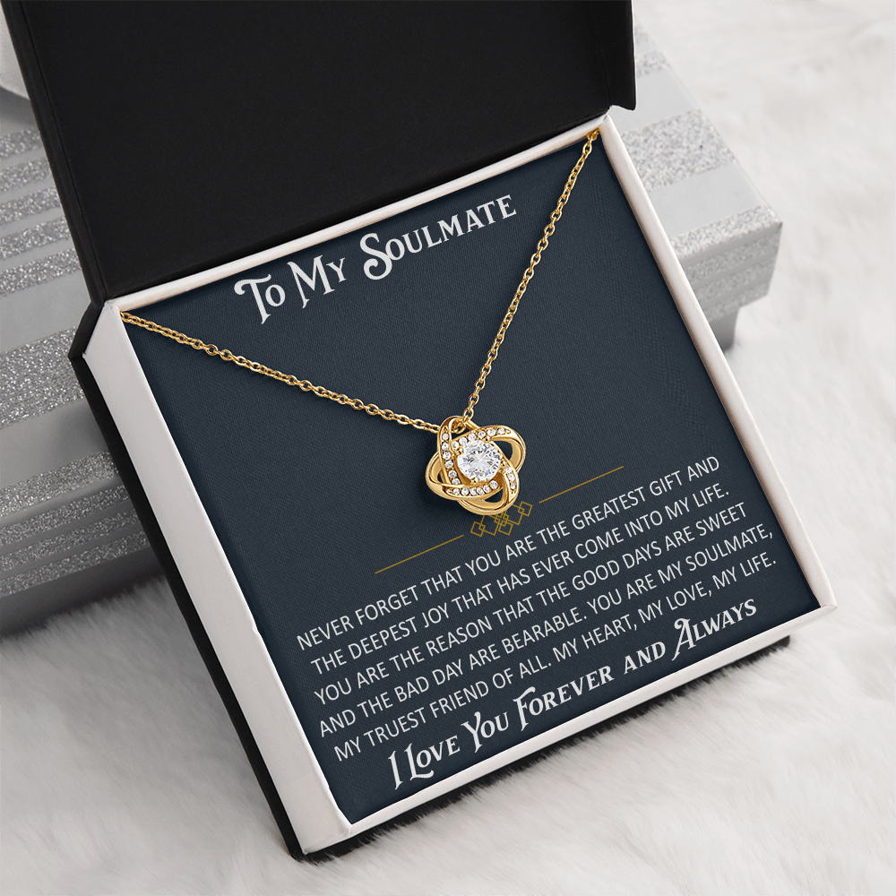 Sentimental Soulmate Love Knot Necklace - Romantic Heartfelt Gifts for Birthday (133603959655)