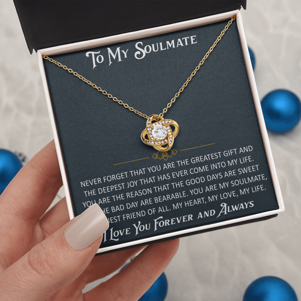 Sentimental Soulmate Love Knot Necklace - Romantic Heartfelt Gifts for Birthday (133603959655)