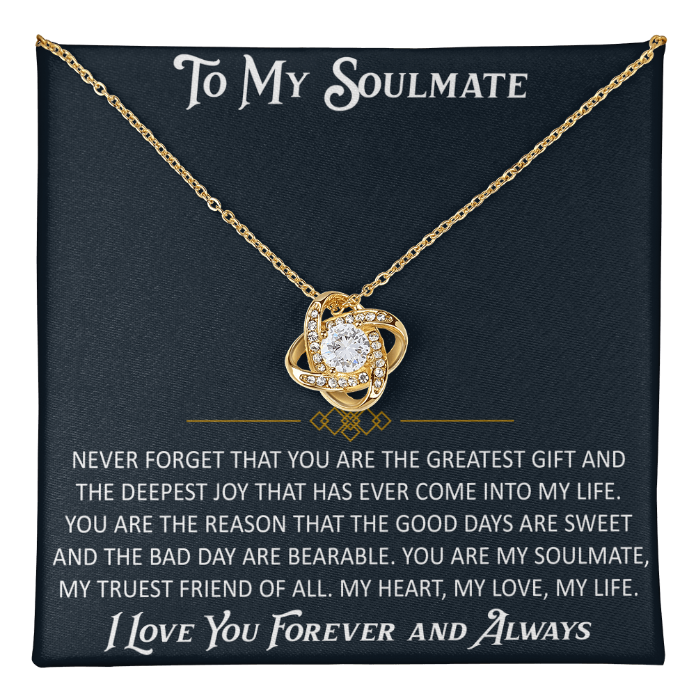 Sentimental Soulmate Love Knot Necklace - Romantic Heartfelt Gifts for Birthday (133603959655)