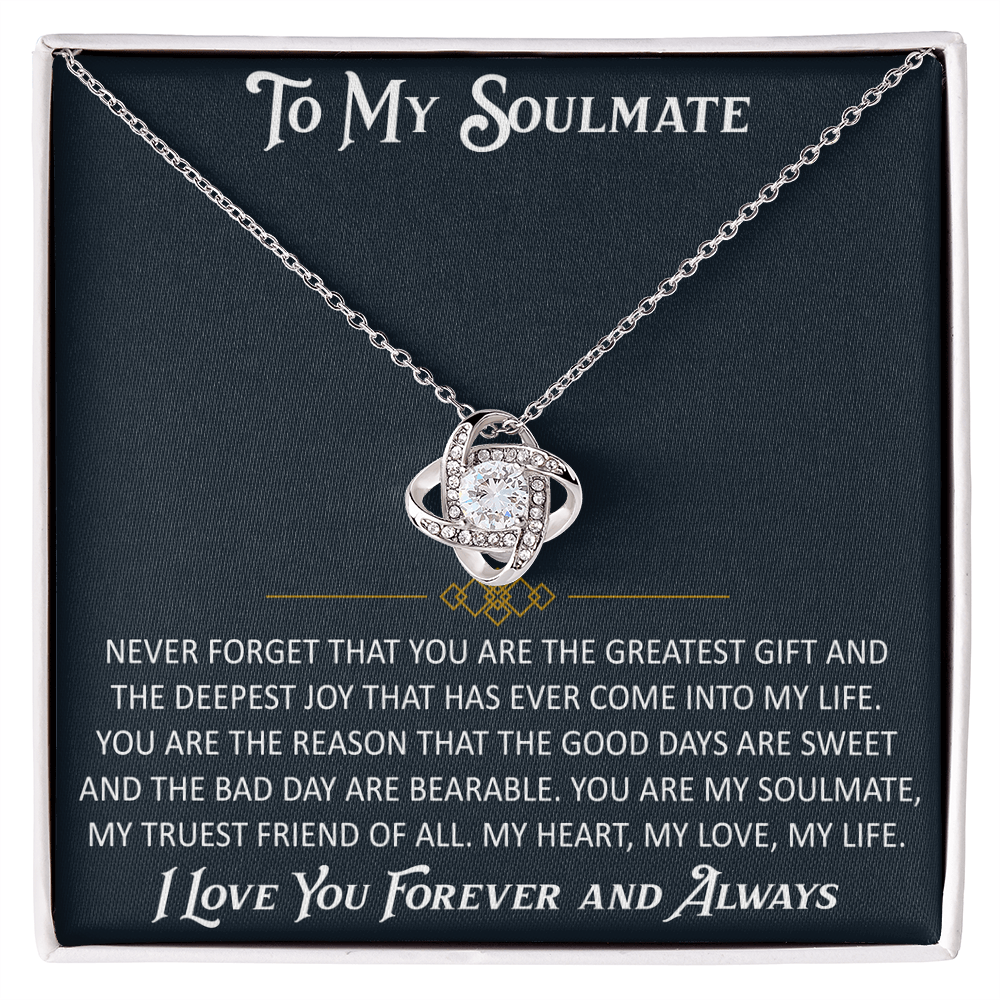 Sentimental Soulmate Love Knot Necklace - Romantic Heartfelt Gifts for Birthday (133603959655)
