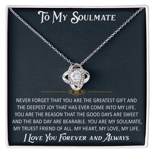 Sentimental Soulmate Love Knot Necklace - Romantic Heartfelt Gifts for Birthday (133603959655)