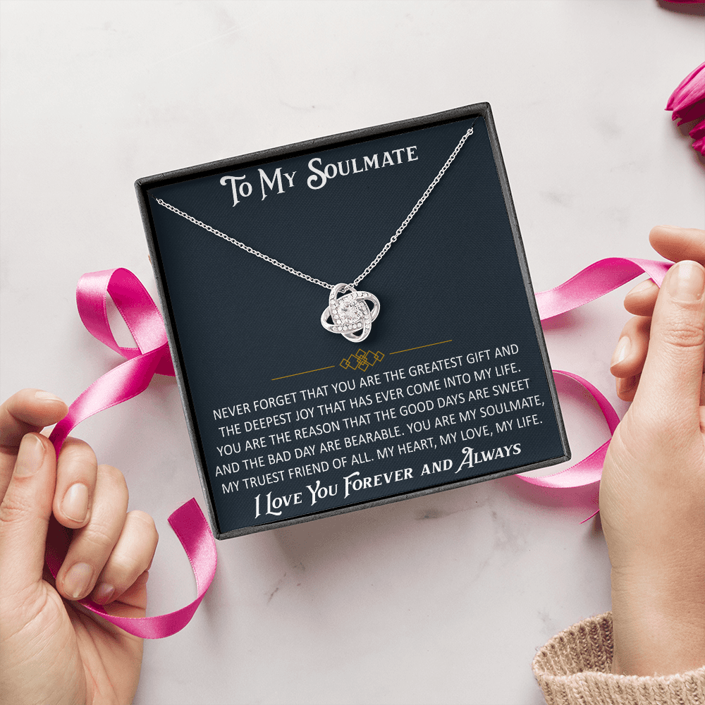 Sentimental Soulmate Love Knot Necklace - Romantic Heartfelt Gifts for Birthday (133603959655)
