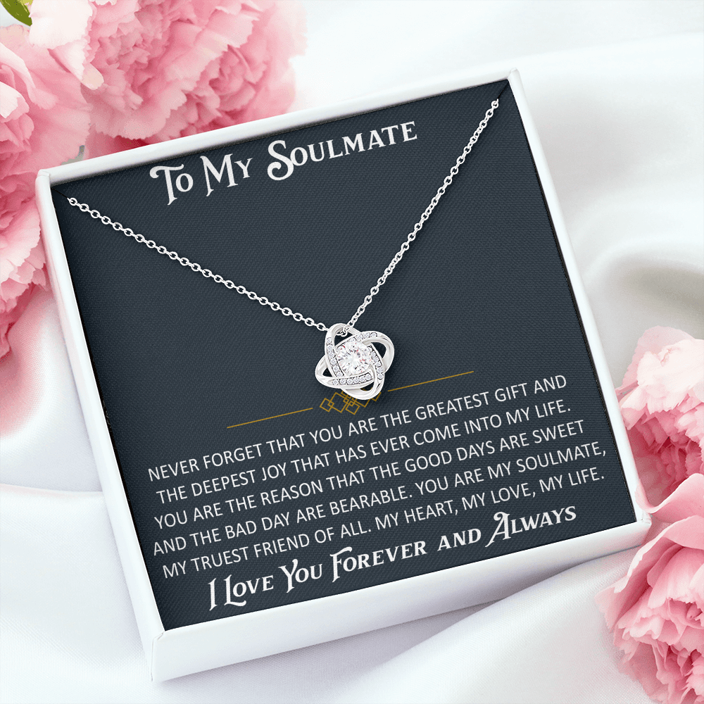 Sentimental Soulmate Love Knot Necklace - Romantic Heartfelt Gifts for Birthday (133603959655)