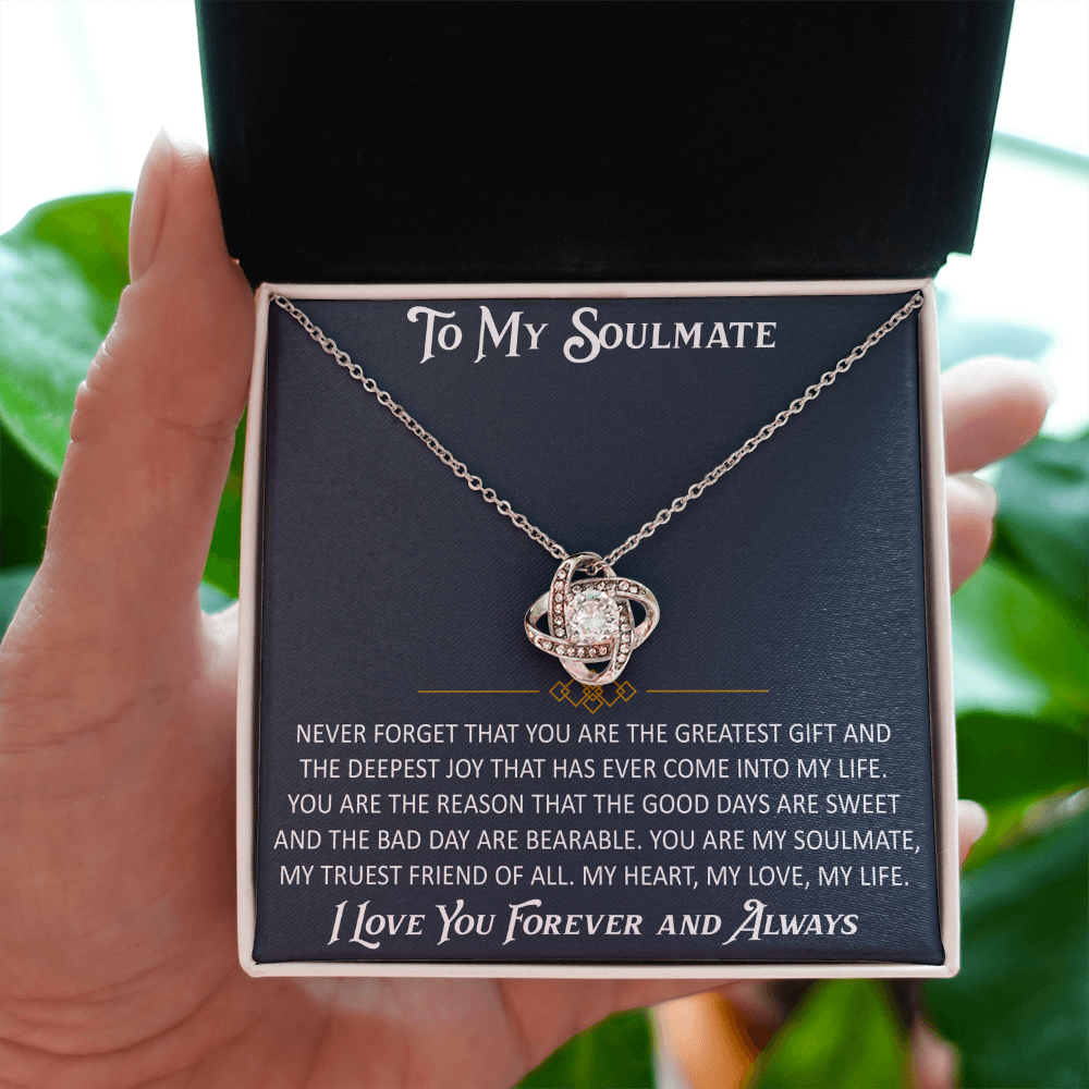 Sentimental Soulmate Love Knot Necklace - Romantic Heartfelt Gifts for Birthday (133603959655)