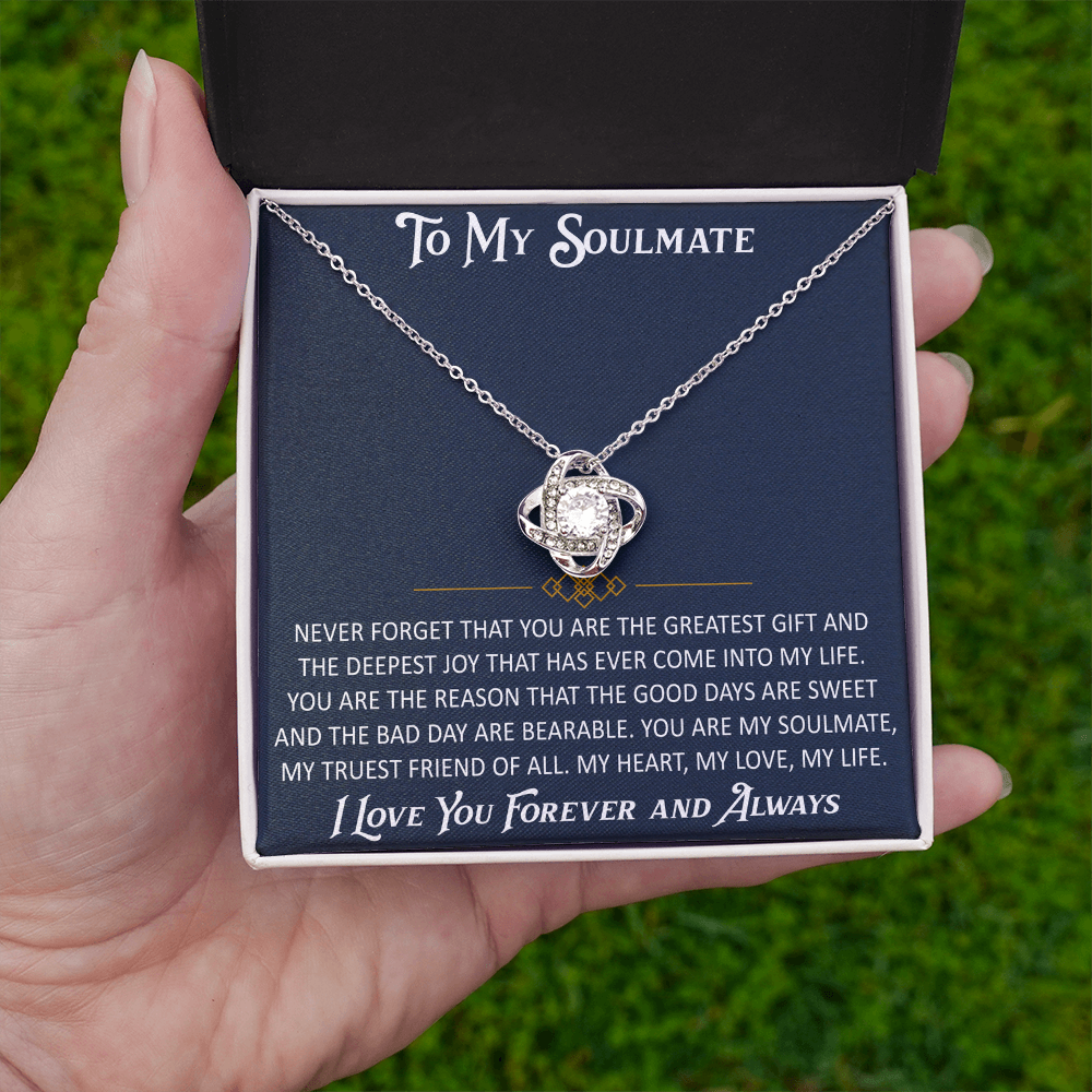 Sentimental Soulmate Love Knot Necklace - Romantic Heartfelt Gifts for Birthday (133603959655)