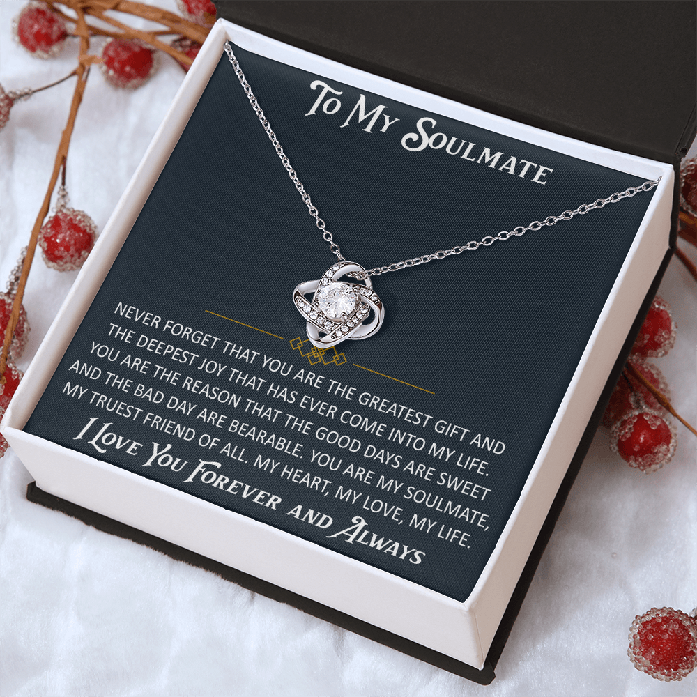 Sentimental Soulmate Love Knot Necklace - Romantic Heartfelt Gifts for Birthday (133603959655)