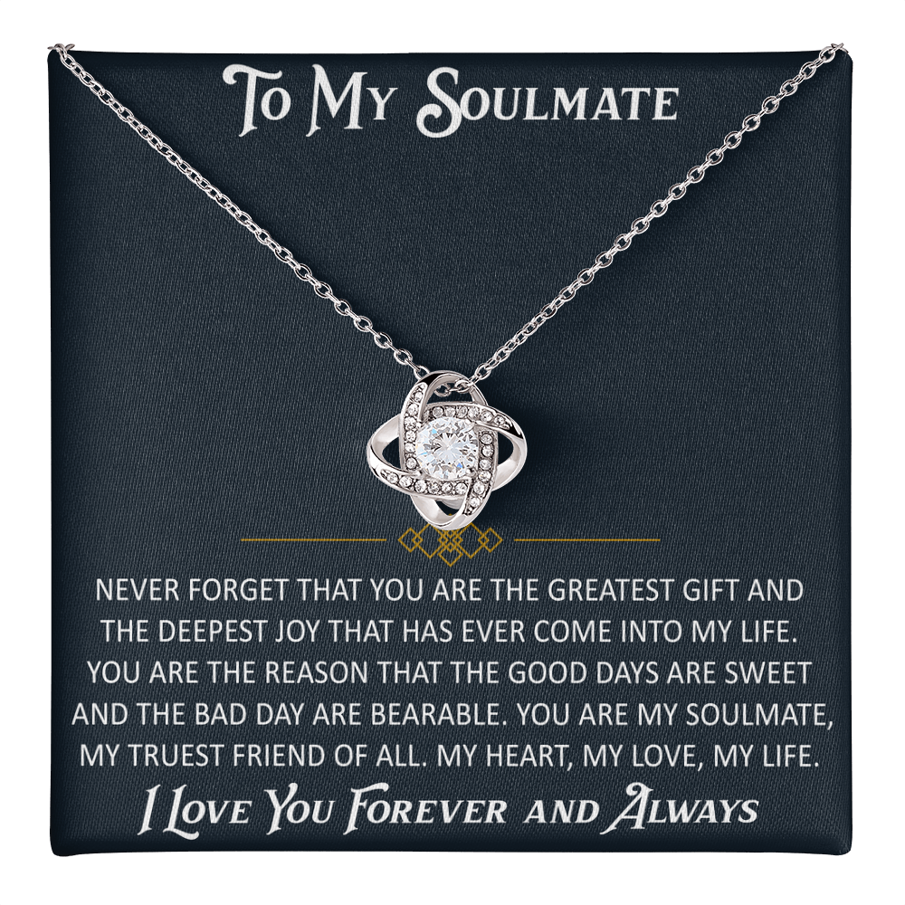Sentimental Soulmate Love Knot Necklace - Romantic Heartfelt Gifts for Birthday (133603959655)