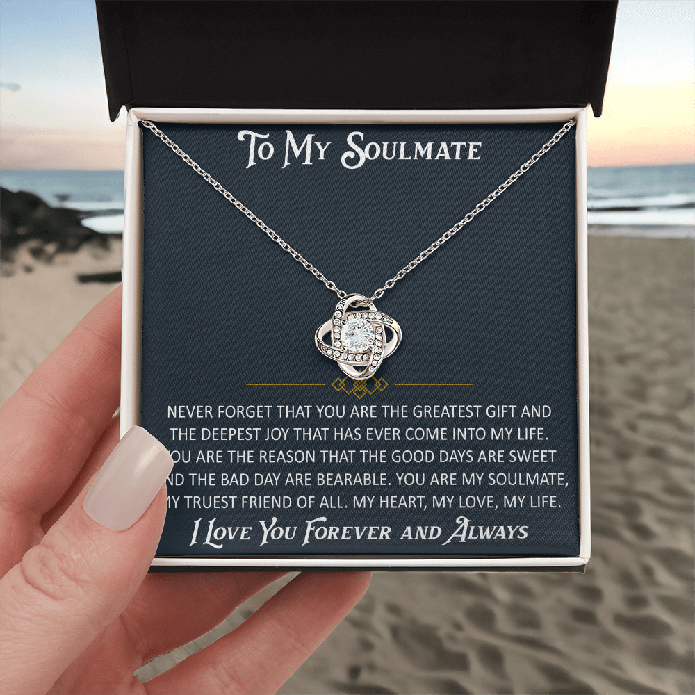 Sentimental Soulmate Love Knot Necklace - Romantic Heartfelt Gifts for Birthday (133603959655)