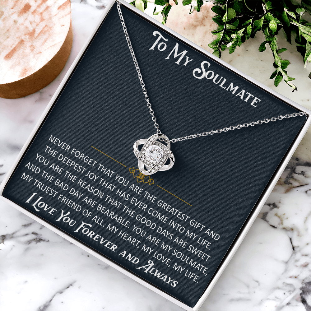 Sentimental Soulmate Love Knot Necklace - Romantic Heartfelt Gifts for Birthday (133603959655)