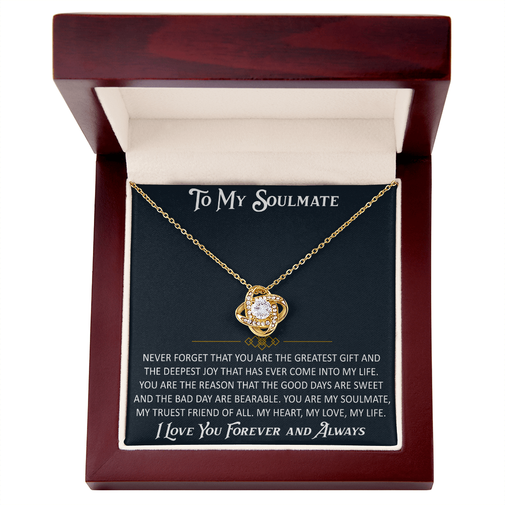 Sentimental Soulmate Love Knot Necklace - Romantic Heartfelt Gifts for Birthday (133603959655)