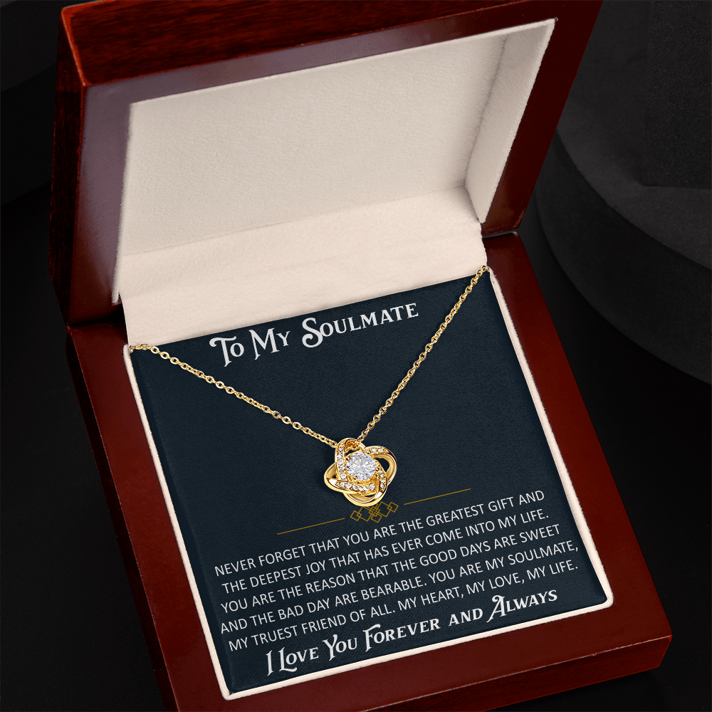 Sentimental Soulmate Love Knot Necklace - Romantic Heartfelt Gifts for Birthday (133603959655)