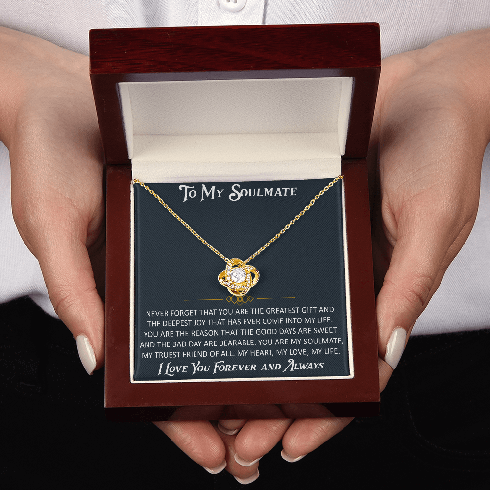 Sentimental Soulmate Love Knot Necklace - Romantic Heartfelt Gifts for Birthday (133603959655)