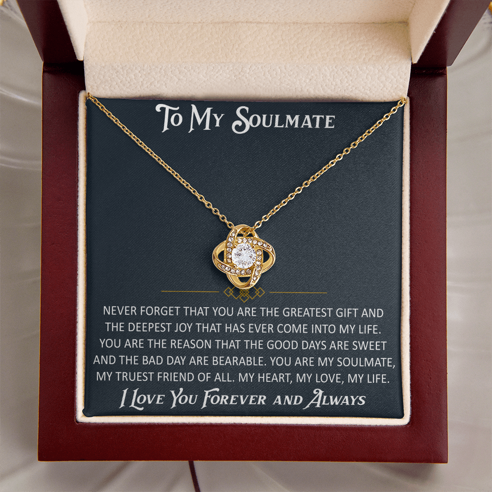 Sentimental Soulmate Love Knot Necklace - Romantic Heartfelt Gifts for Birthday (133603959655)