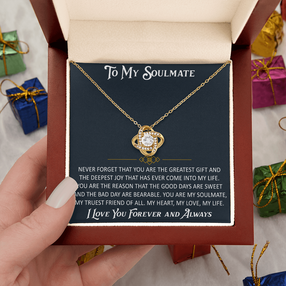 Sentimental Soulmate Love Knot Necklace - Romantic Heartfelt Gifts for Birthday (133603959655)