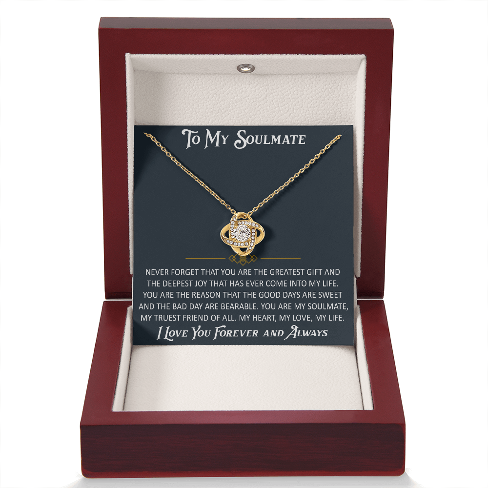 Sentimental Soulmate Love Knot Necklace - Romantic Heartfelt Gifts for Birthday (133603959655)