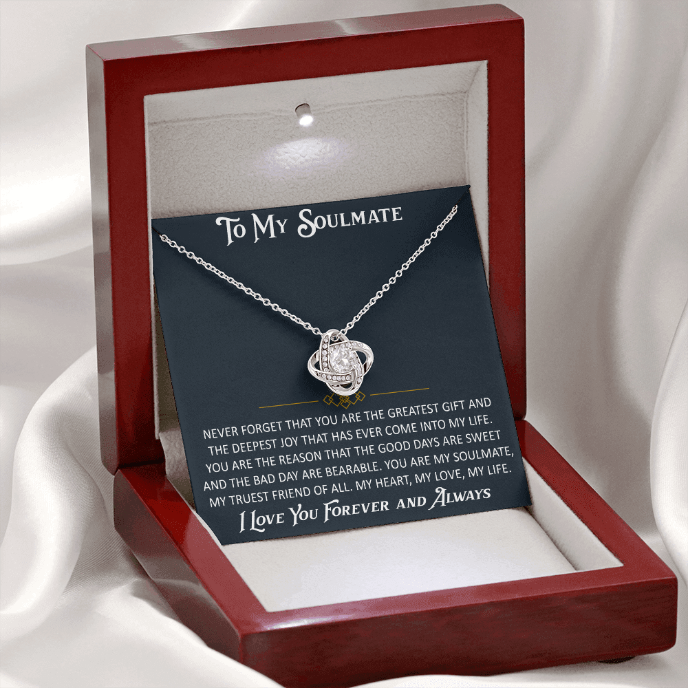 Sentimental Soulmate Love Knot Necklace - Romantic Heartfelt Gifts for Birthday (133603959655)