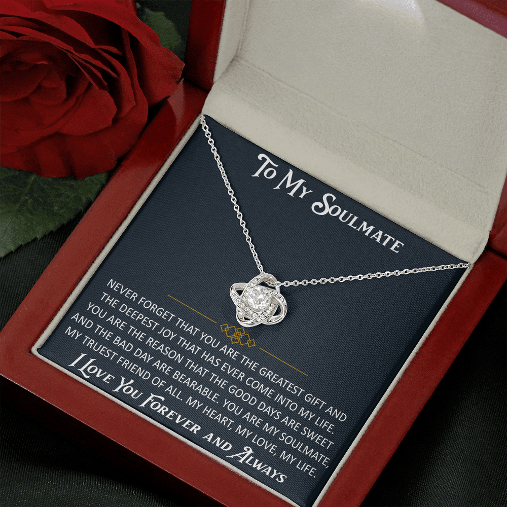 Sentimental Soulmate Love Knot Necklace - Romantic Heartfelt Gifts for Birthday (133603959655)