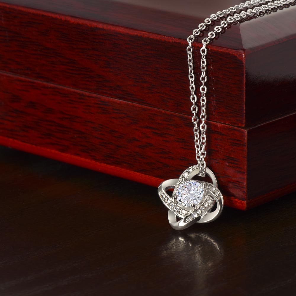 To My Wife Love Knot Necklace Gift From Husband, Meaningful Jewelry for Soulmate, Partner, Bride - Birthday, Wedding Anniversary Present