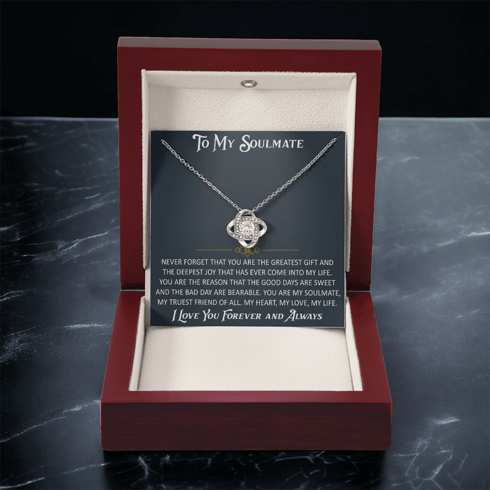 Sentimental Soulmate Love Knot Necklace - Romantic Heartfelt Gifts for Birthday (133603959655)