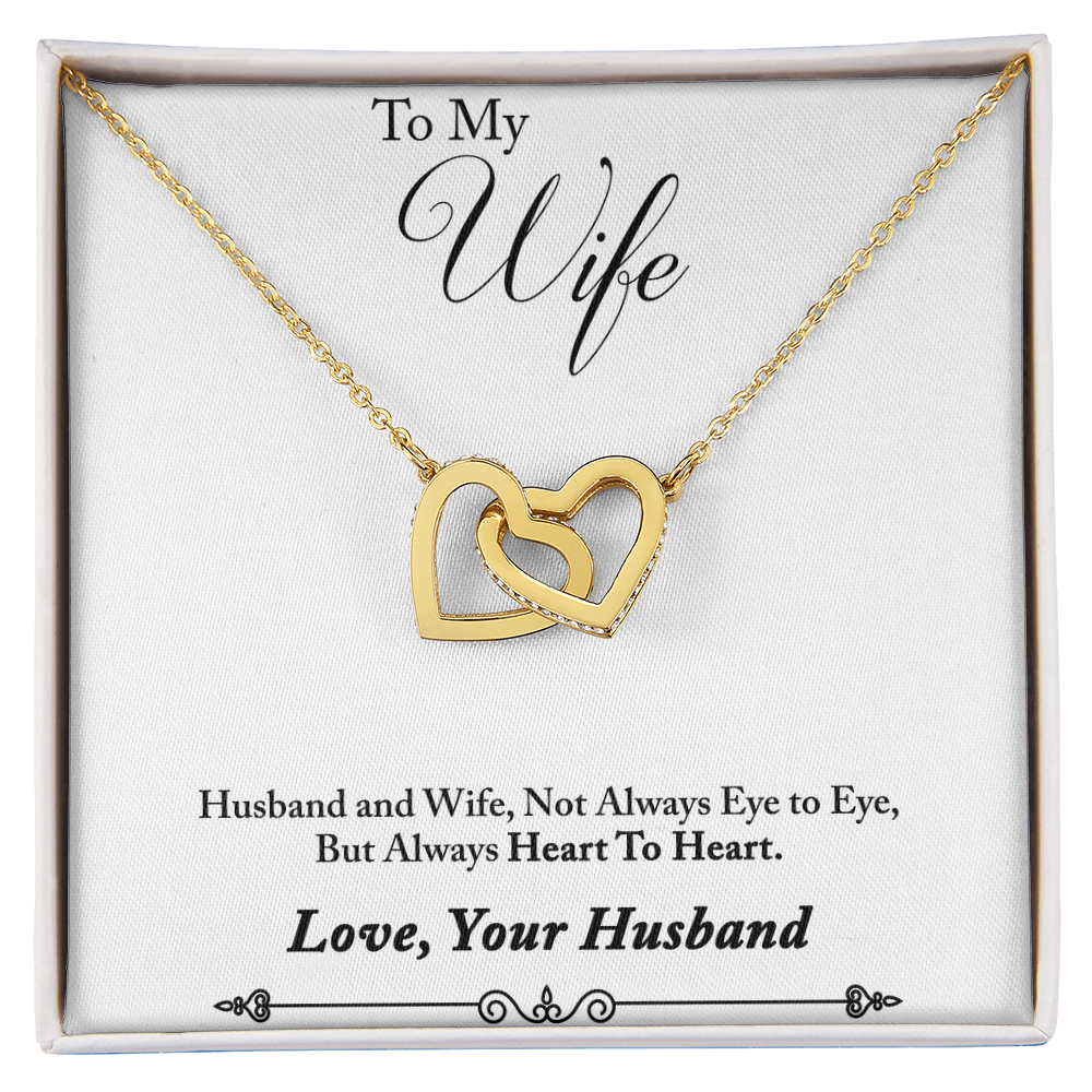 To My Wife Gift Double Heart Interlocking Luxury Necklace Husband and Wife Gifts (133406530712)