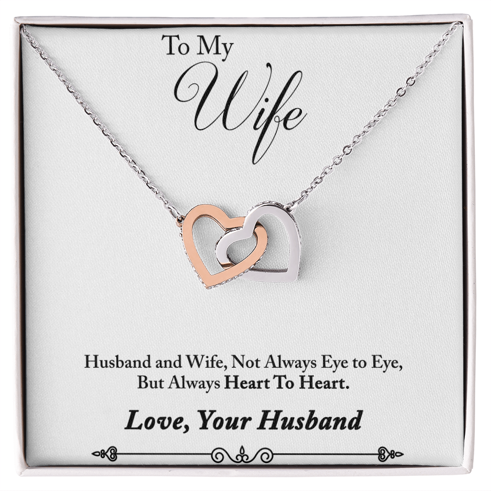 To My Wife Gift Double Heart Interlocking Luxury Necklace Husband and Wife Gifts (133406530712)