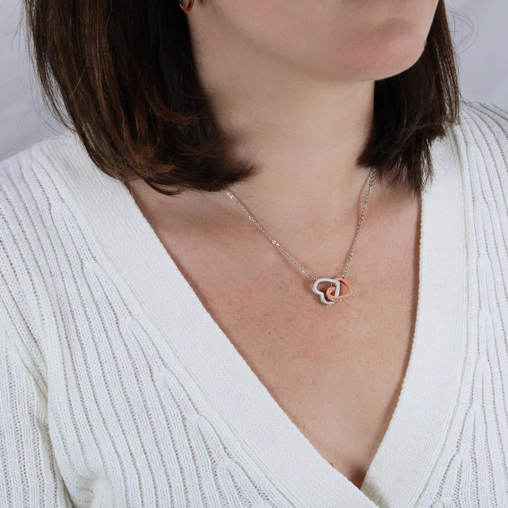 New Mommy Interlock Heart Necklace First Time Mom Baby Shower Mother's Day (133854912039)