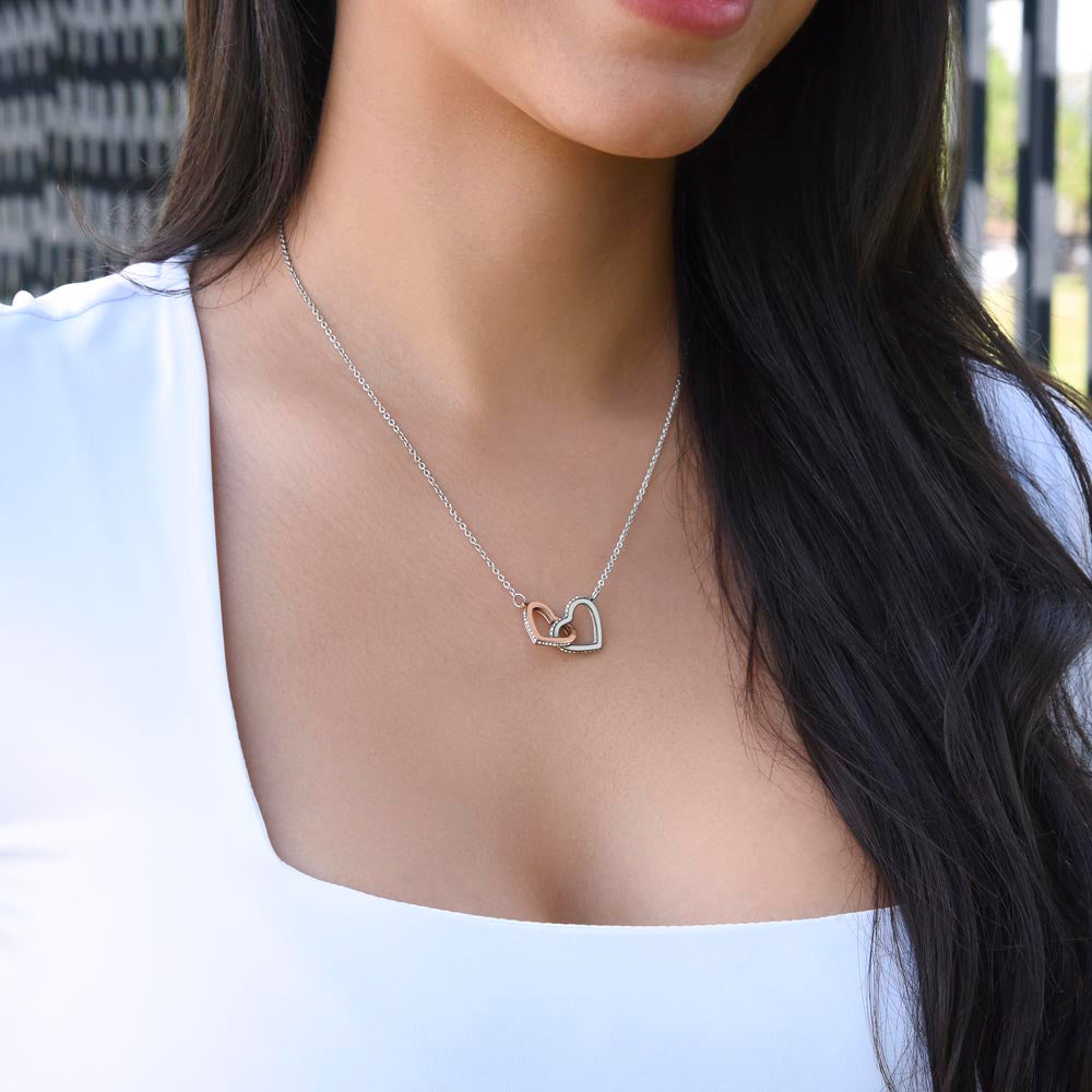 New Mommy Interlock Heart Necklace First Time Mom Baby Shower Mother's Day (133854912039)