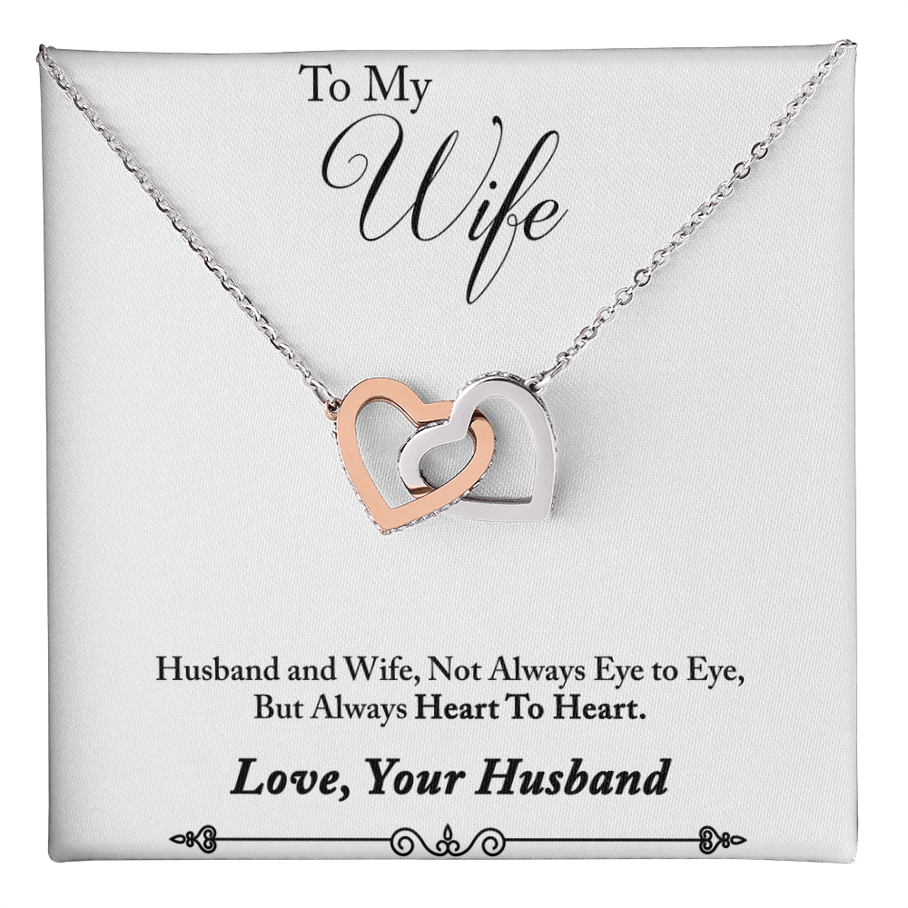 To My Wife Gift Double Heart Interlocking Luxury Necklace Husband and Wife Gifts (133406530712)