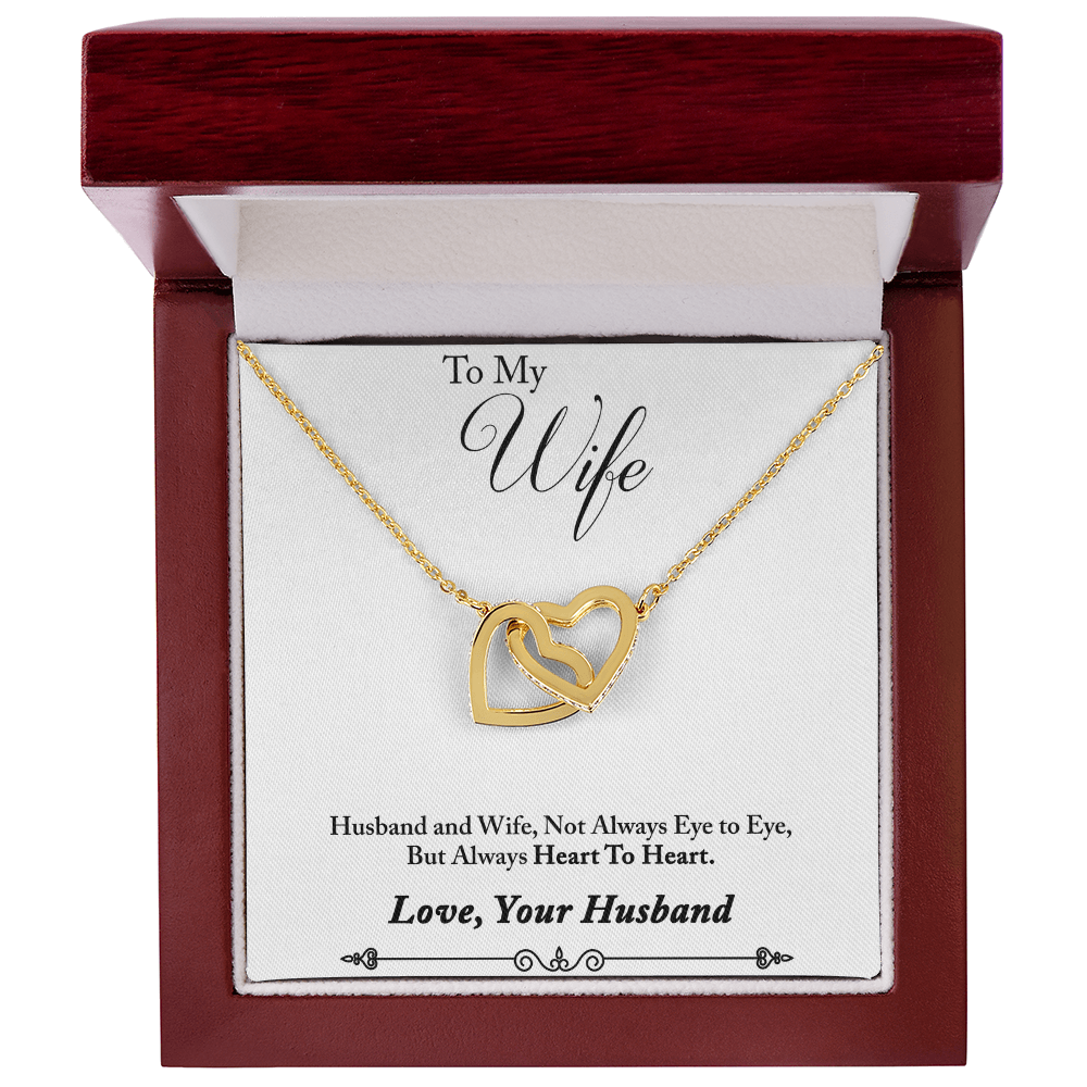 To My Wife Gift Double Heart Interlocking Luxury Necklace Husband and Wife Gifts (133406530712)