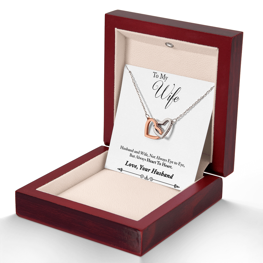To My Wife Gift Double Heart Interlocking Luxury Necklace Husband and Wife Gifts (133406530712)