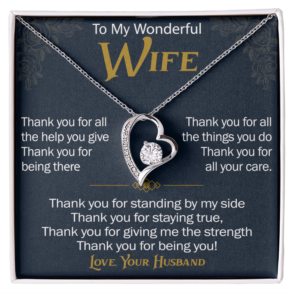 To My Wife Forever Love Necklace Meaningful Gift from Husband - Romantic Jewelry for Bride