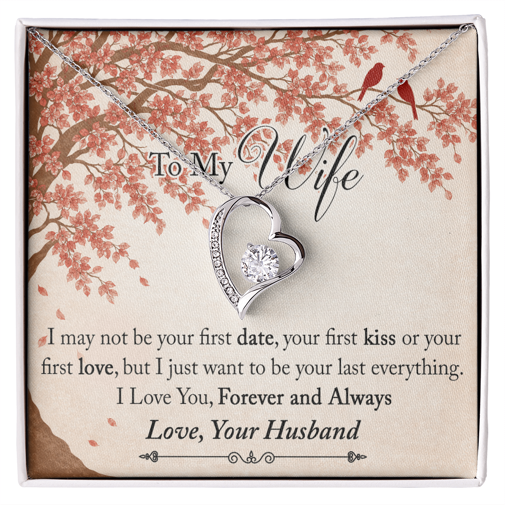 To My Wife Forever Love Necklace from Husband, Meaningful Gift for Soulmate, Partner. The Unique Present for Birthday, Wedding Anniversary, X-mas or any Special Occasion.
