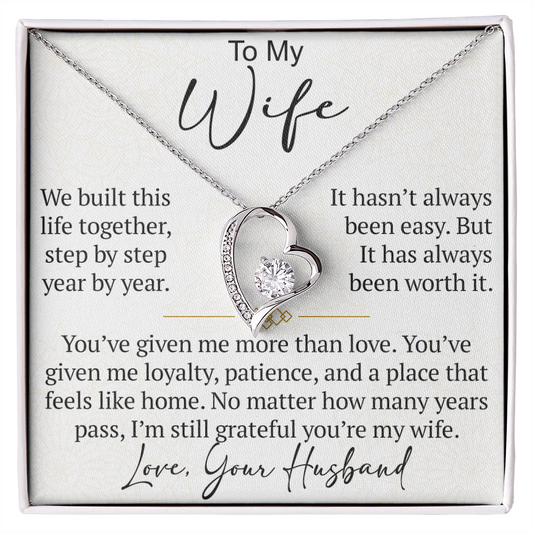 Forever Love Necklace Gift for Wife from Husband, To My Soulmate Wedding Anniversary Gift, Surprise Your Lover Gift on Special Occasions