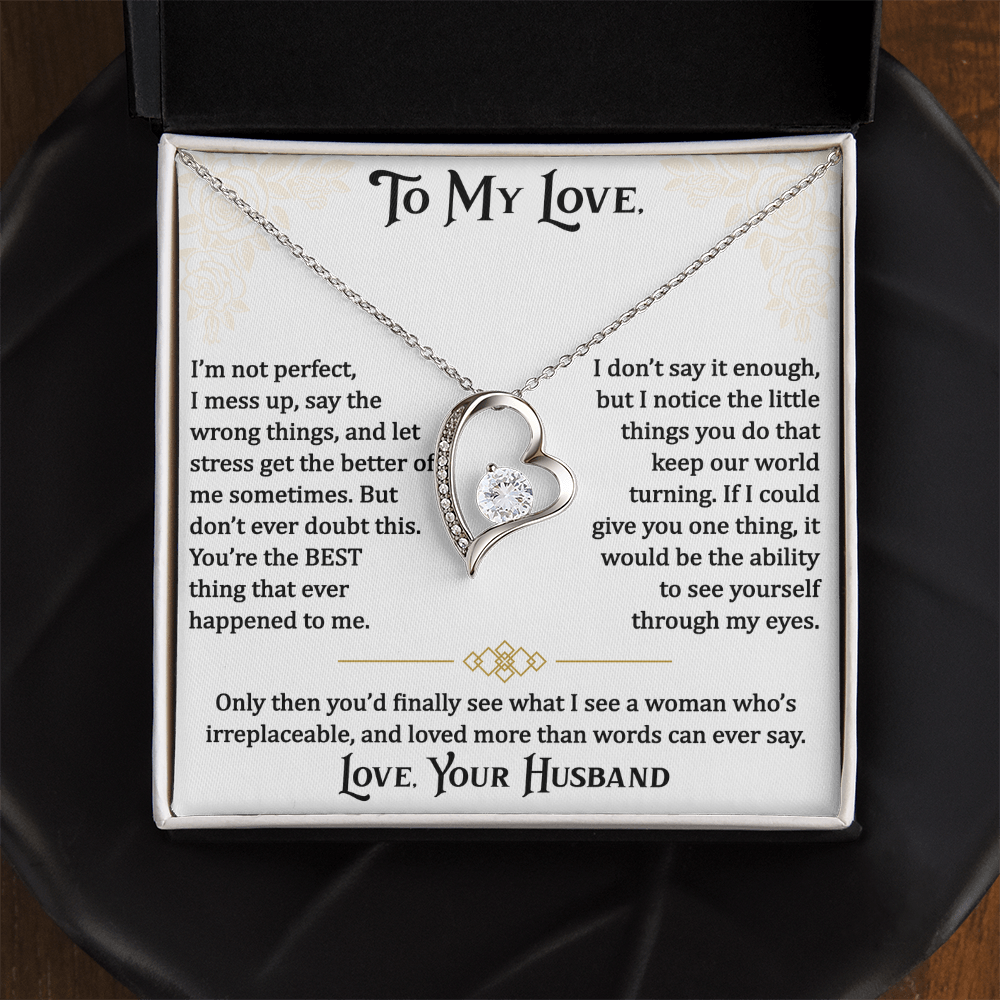 Gifts for Love, Forever Love Necklace for Wife From Husband, Anniversary Jewelry, Christmas Birthday for Her
