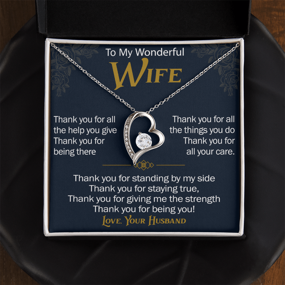To My Wife Forever Love Necklace Meaningful Gift from Husband - Romantic Jewelry for Bride
