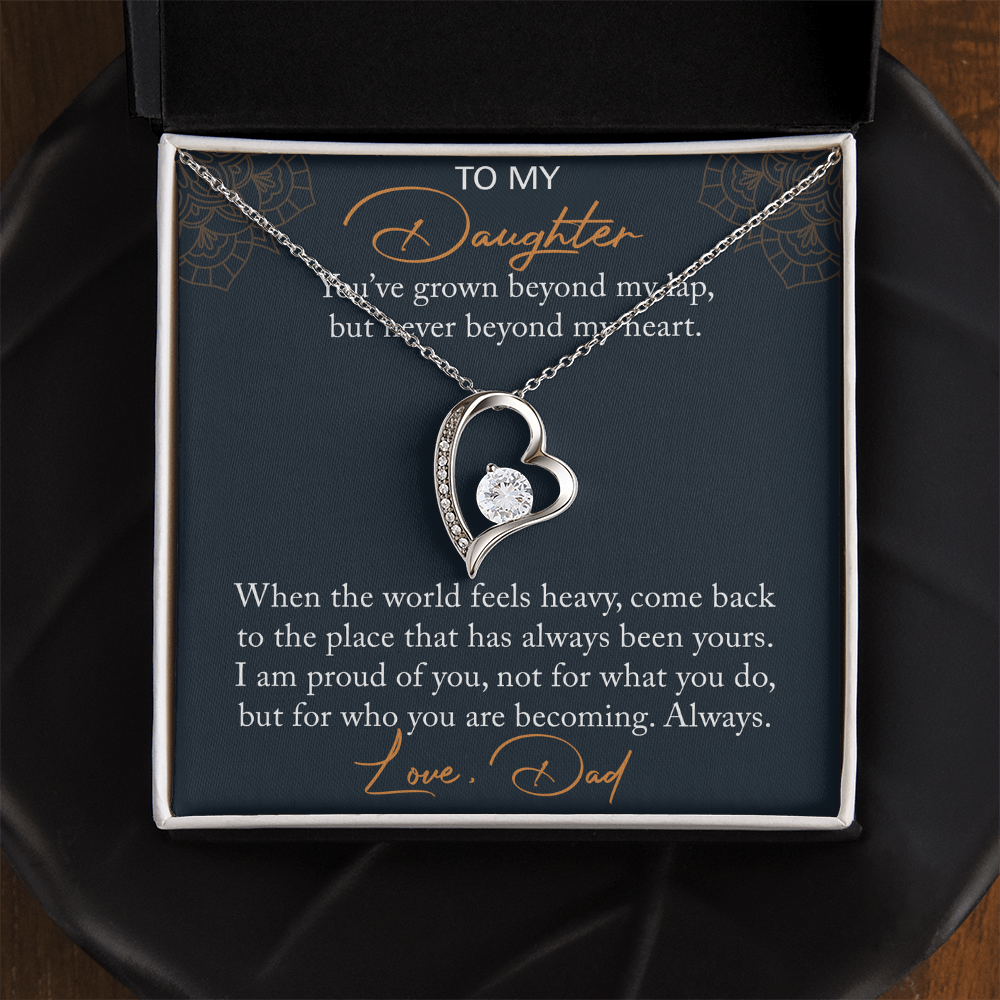 Dad To Daughter Necklace Heartfelt Birthday Gift For Adult Daughter Graduation Jewelry Wedding Keepsake Present