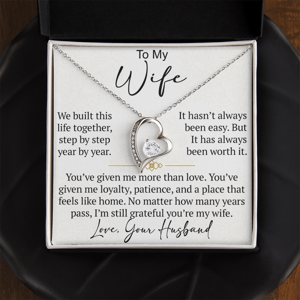 Forever Love Necklace Gift for Wife from Husband, To My Soulmate Wedding Anniversary Gift, Surprise Your Lover Gift on Special Occasions