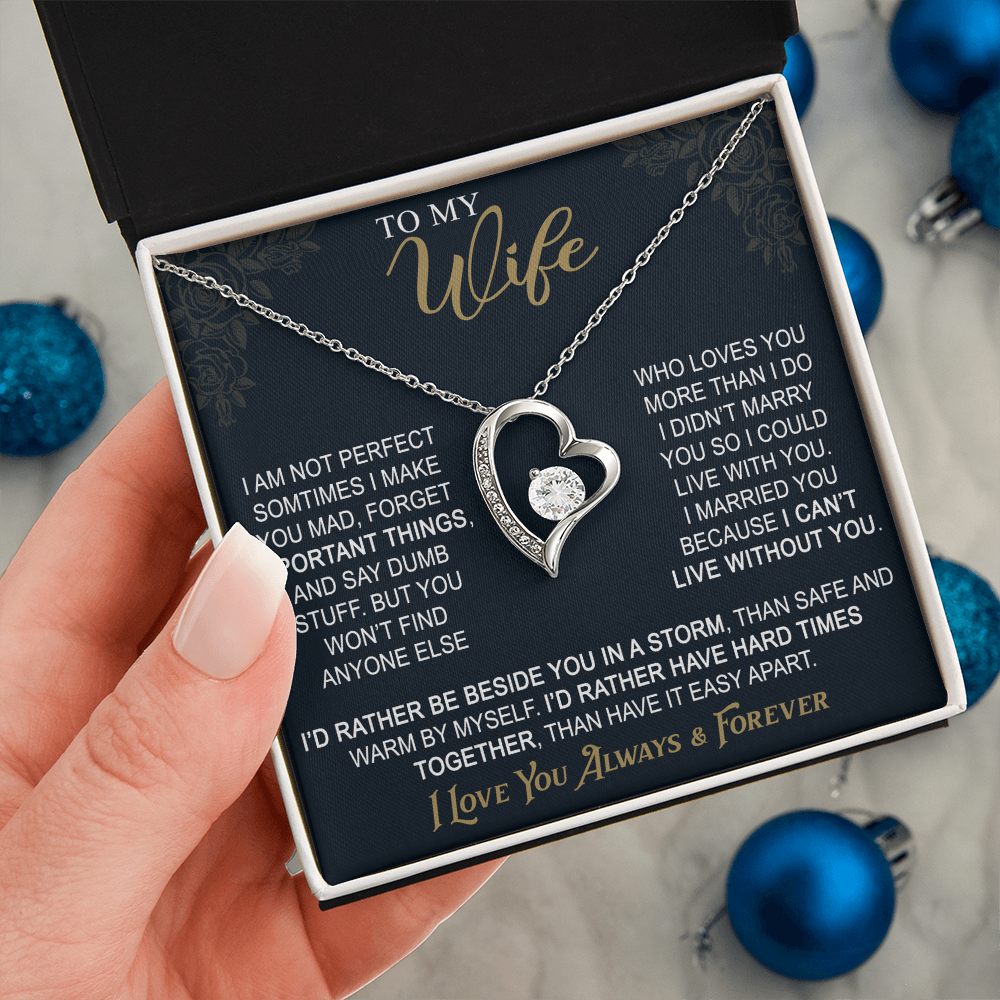 To My Wife Forever Love Necklace From Husband, Wife Gift Necklace For Women Necklace For Wife