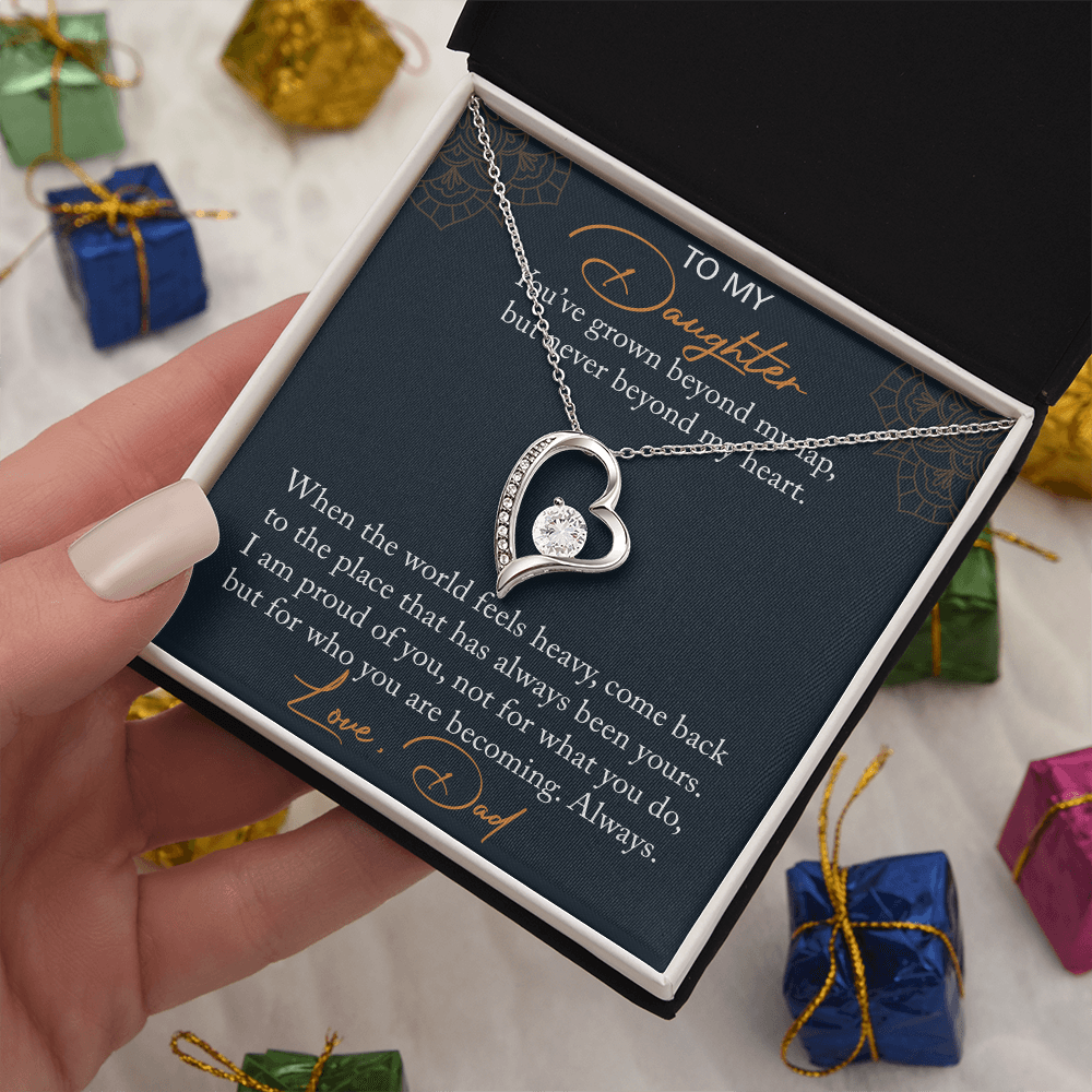 Dad To Daughter Necklace Heartfelt Birthday Gift For Adult Daughter Graduation Jewelry Wedding Keepsake Present