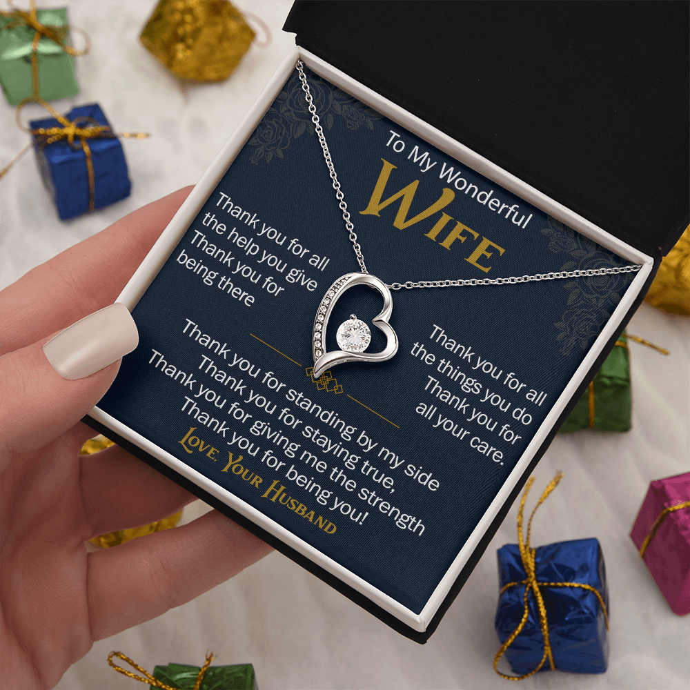 To My Wife Forever Love Necklace Meaningful Gift from Husband - Romantic Jewelry for Bride