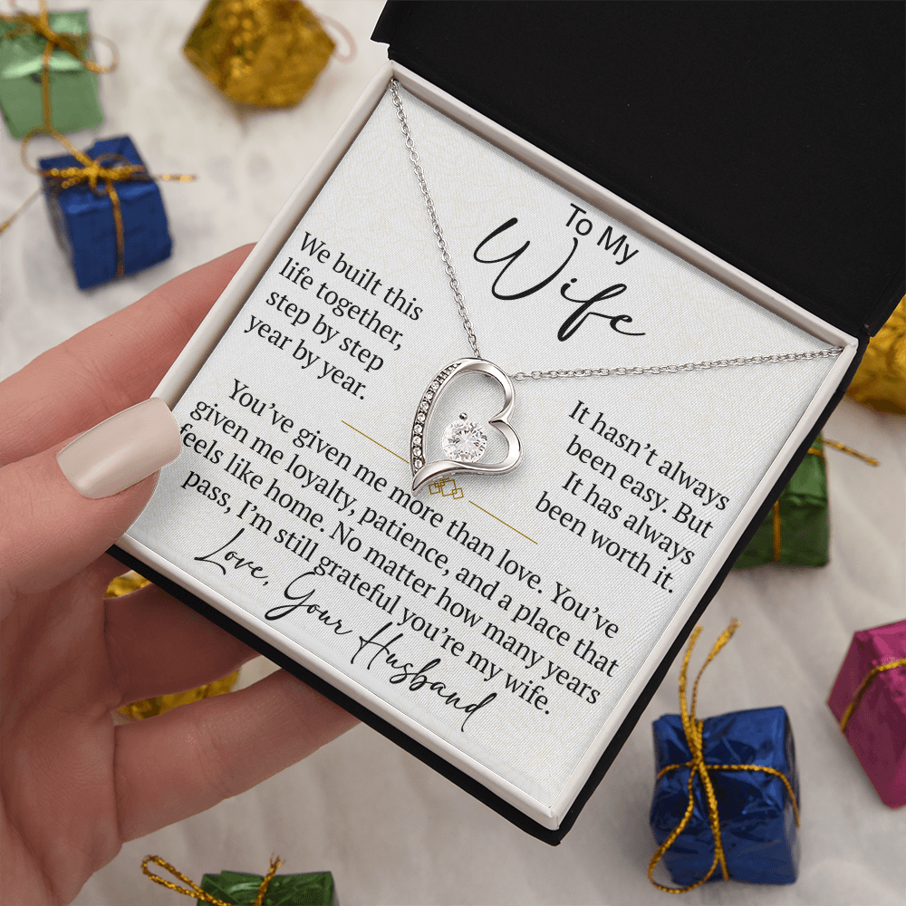 Forever Love Necklace Gift for Wife from Husband, To My Soulmate Wedding Anniversary Gift, Surprise Your Lover Gift on Special Occasions