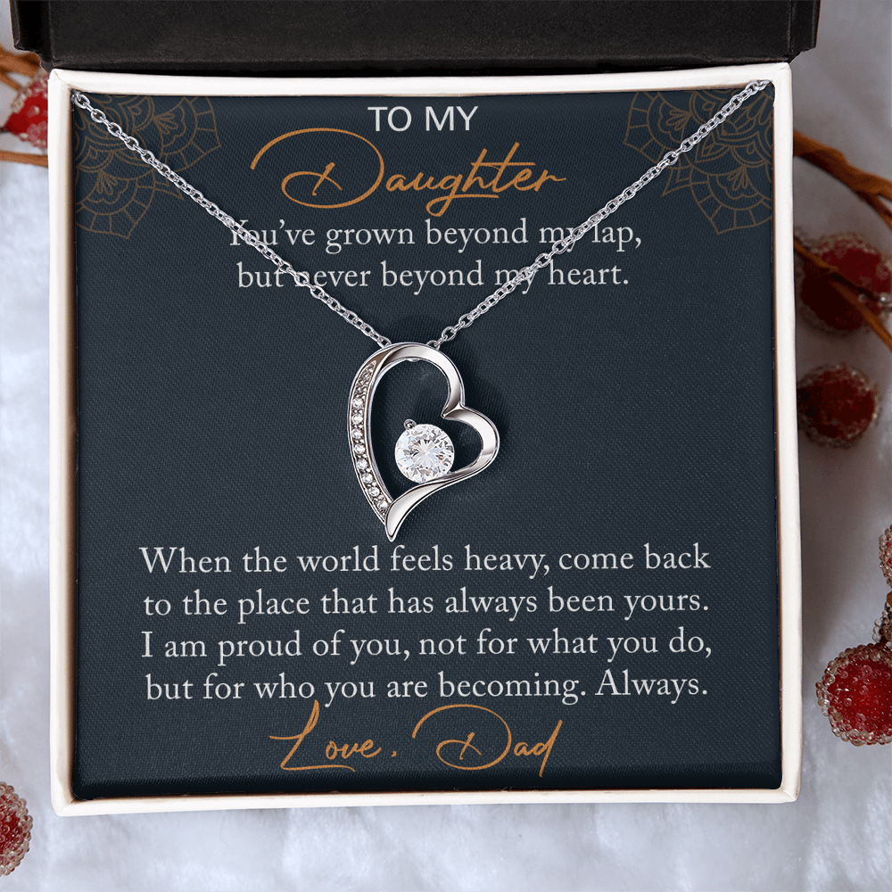 Dad To Daughter Necklace Heartfelt Birthday Gift For Adult Daughter Graduation Jewelry Wedding Keepsake Present