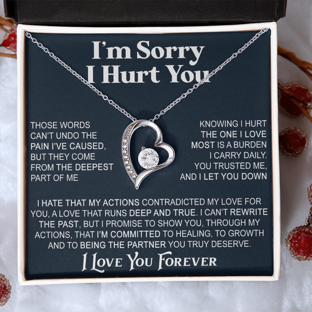 Apology Gift For Her - Forever Love Necklace - I'm Sorry I Hurt You