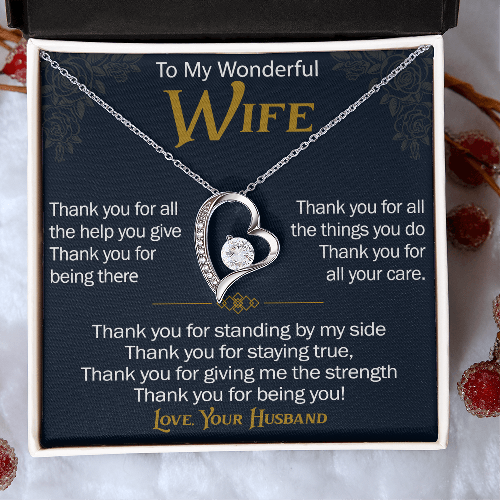 To My Wife Forever Love Necklace Meaningful Gift from Husband - Romantic Jewelry for Bride